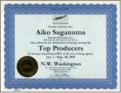 Aiko certificate - top producers