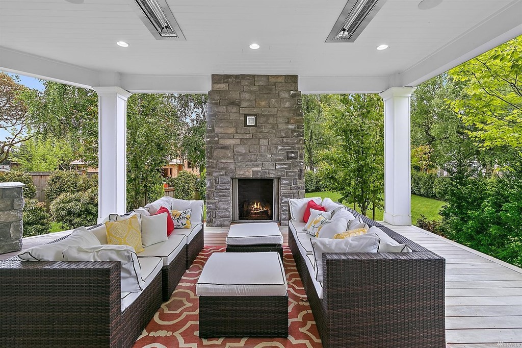 back deck and fireplaces
